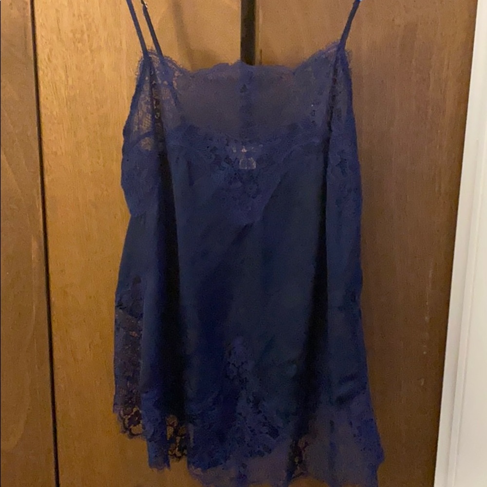 Lace navy camisole